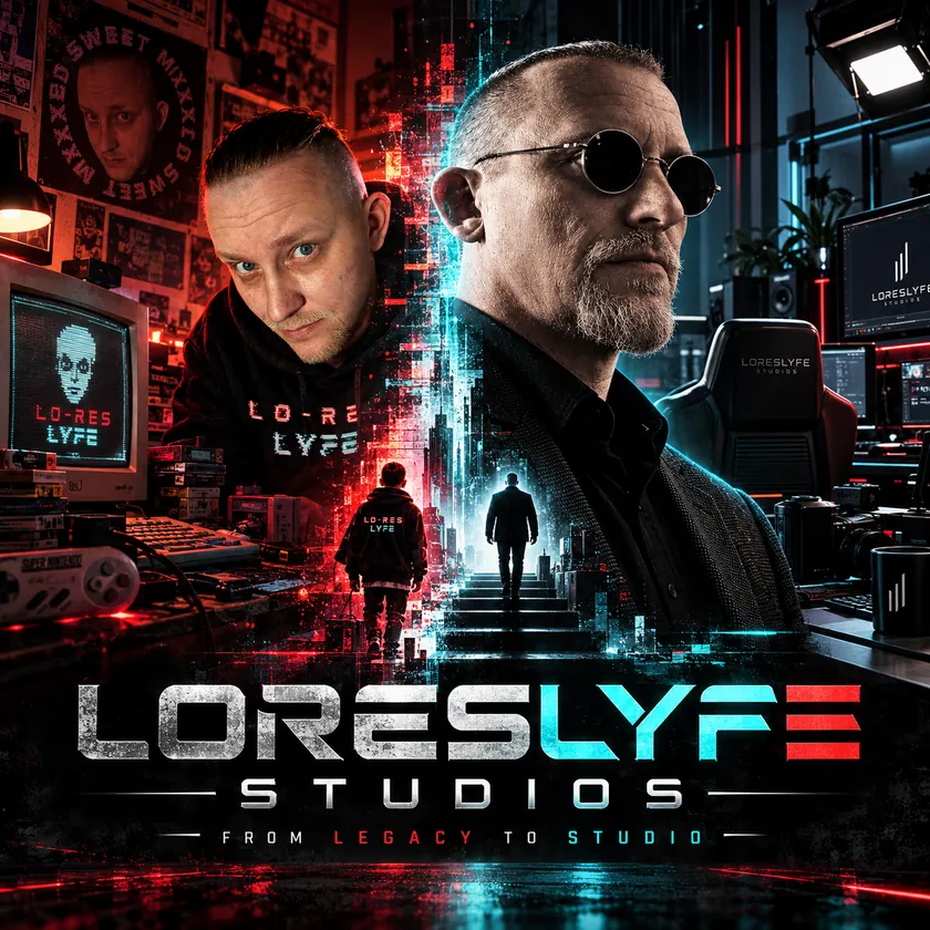 LoResLyfe evolution from the original gaming setup to modern studio production